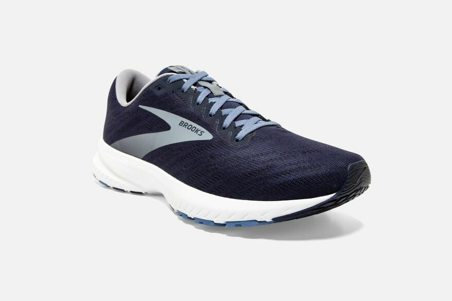 Footwear * | Brooks Men'S Launch 7 (478 Peacoat/Primer Grey/White)