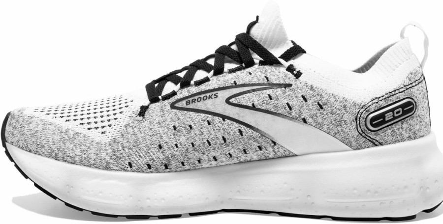 Footwear * | Brooks Men'S Glycerin Stealthfit 20 (135 White/Grey/Black)