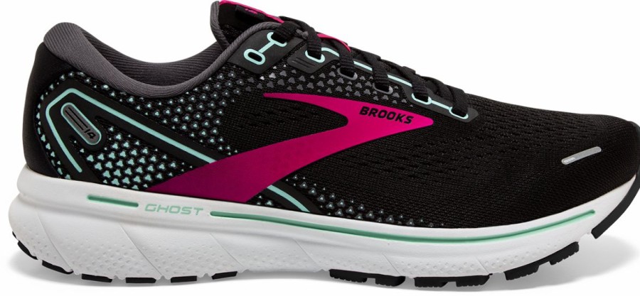 Footwear * | Brooks Women'S Ghost 14 (013 Black/Pink/Yucca)