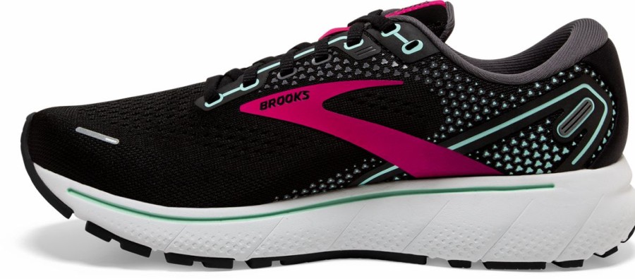 Footwear * | Brooks Women'S Ghost 14 (013 Black/Pink/Yucca)