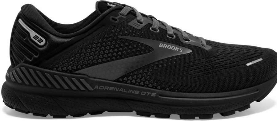 Footwear * | Brooks Men'S Adrenaline Gts 22 (020 Black/Black/Ebony)