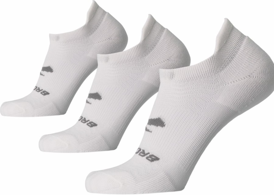 Socks * | Brooks Run-In No Show Sock 3-Pack(100 White)