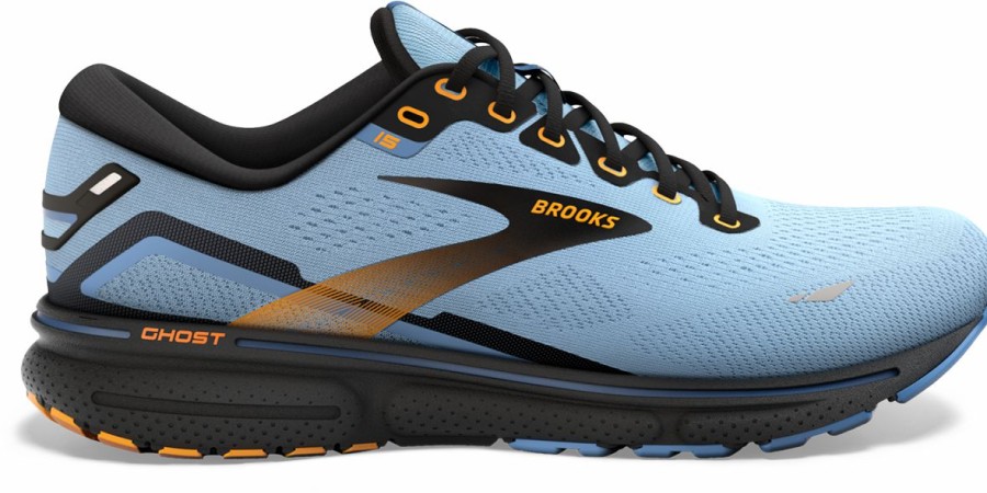 Footwear * | Brooks Women'S Ghost 15 (437 Light Blue/Black/Yellow)