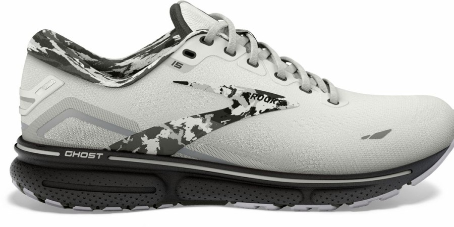 Footwear * | Brooks Men'S Ghost 15 (149 White/Ebony/Oyster)