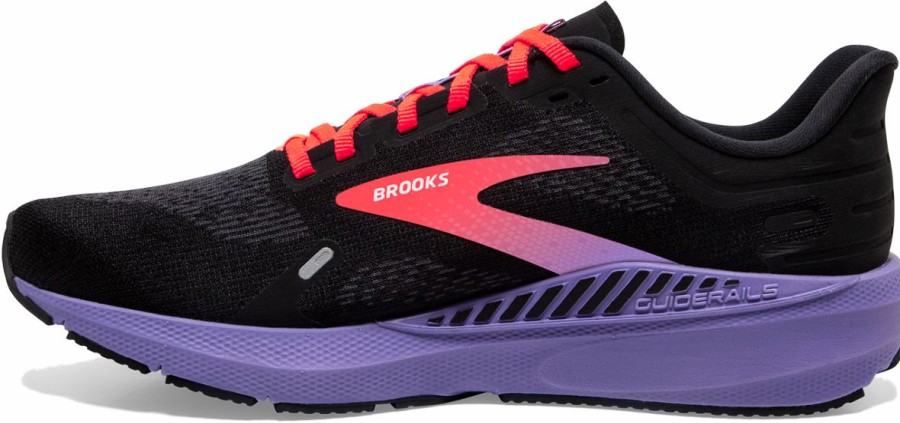 Footwear * | Brooks Women'S Launch Gts 9 (026 Black/Coral/Purple)