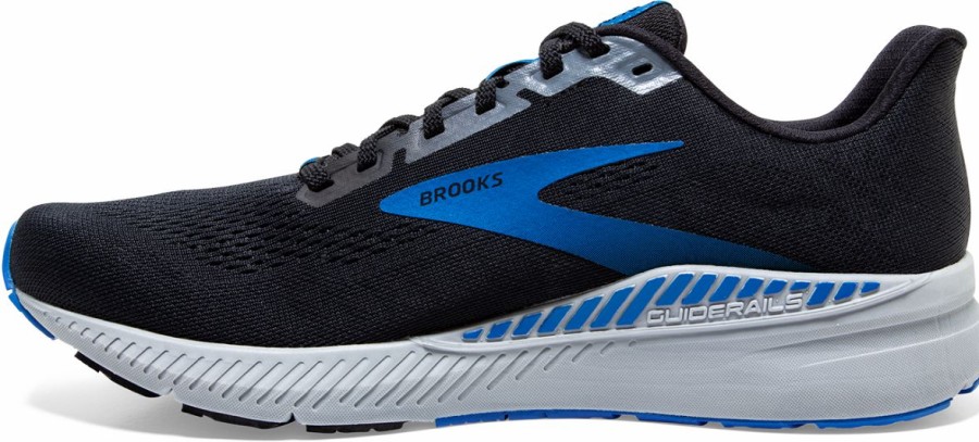 Footwear * | Brooks Men'S Launch Gts 8 (018 Black/Grey/Blue)