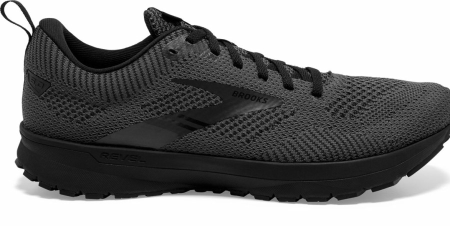 Footwear * | Brooks Men'S Revel 5 (038 Black/Ebony/Black)