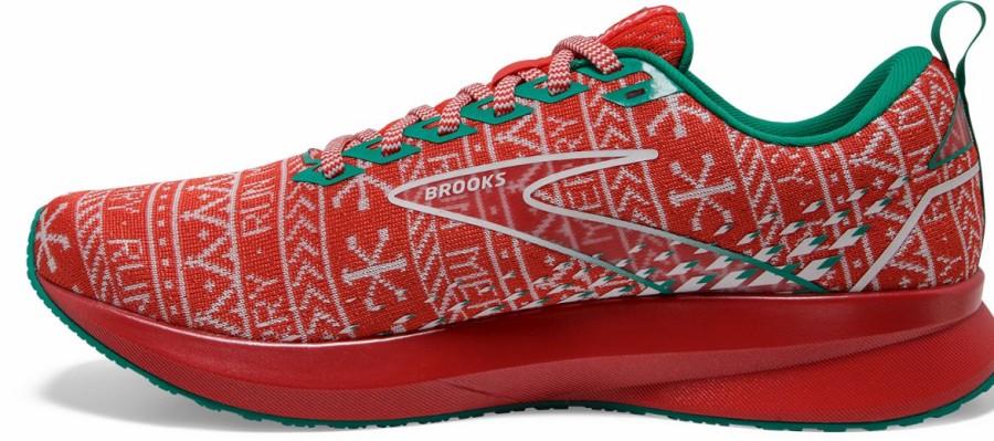 Footwear * | Brooks Men'S Levitate 5 "Run Merry" (634 Red/White/Green)