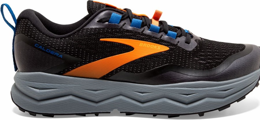 Footwear * | Brooks Men'S Caldera 5 (041 Black/Orange/Blue)