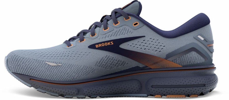 Footwear * | Brooks Men'S Ghost 15 Wide (025 Flintstone/Peacoat/Oak)