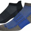 Socks * | Brooks Ghost Midweight 2-Pack (091 Black/Amparo Blue)