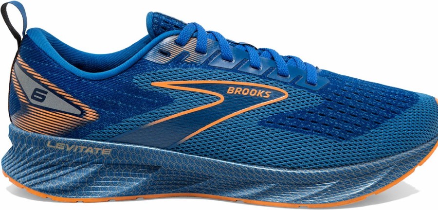 Footwear * | Brooks Men'S Levitate 6 (405 Classic Blue/Orange)