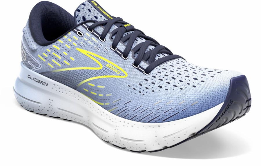 Footwear * | Brooks Women'S Glycerin 20 (416- Light Blue/Peacoat/Nightlife)