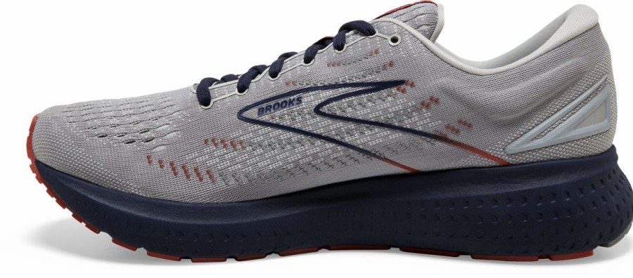 Footwear * | Brooks Men'S Glycerin 19 (002 Grey/Alloy/Peacoat)