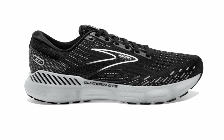 Footwear * | Brooks Women'S Glycerin Gts 20 (059 Black/White/Alloy)