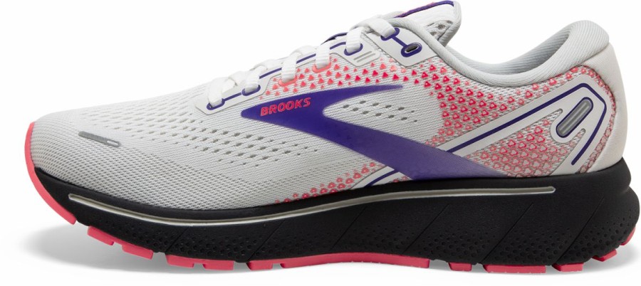 Footwear * | Brooks Women'S Ghost 14 (192 White/Purple/Coral)