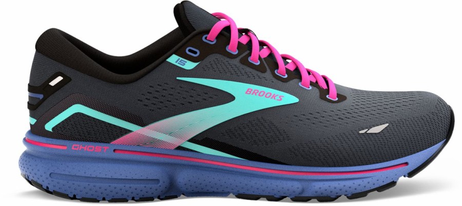 Footwear * | Brooks Women'S Ghost 15 (079 Black/Blue/Aruba)