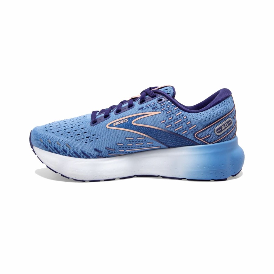 Footwear * | Brooks Women'S Glycerin 20 (478 Blissful Blue/Peach/White)