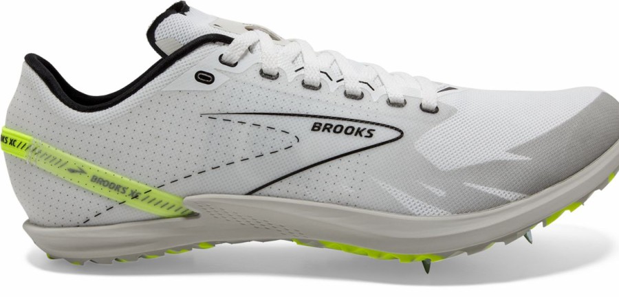 Footwear * | Brooks Draft Xc Unisex Spike (129 White/Black/Nightlife)