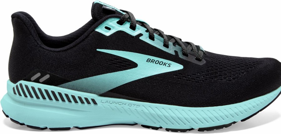 Footwear * | Brooks Women'S Launch Gts 8 (096 Black/Ebony/Blue Tint)