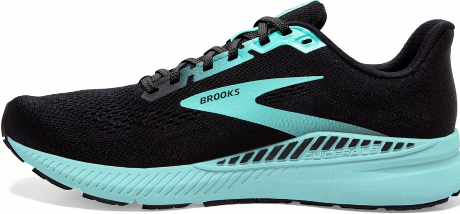 Footwear * | Brooks Women'S Launch Gts 8 (096 Black/Ebony/Blue Tint)