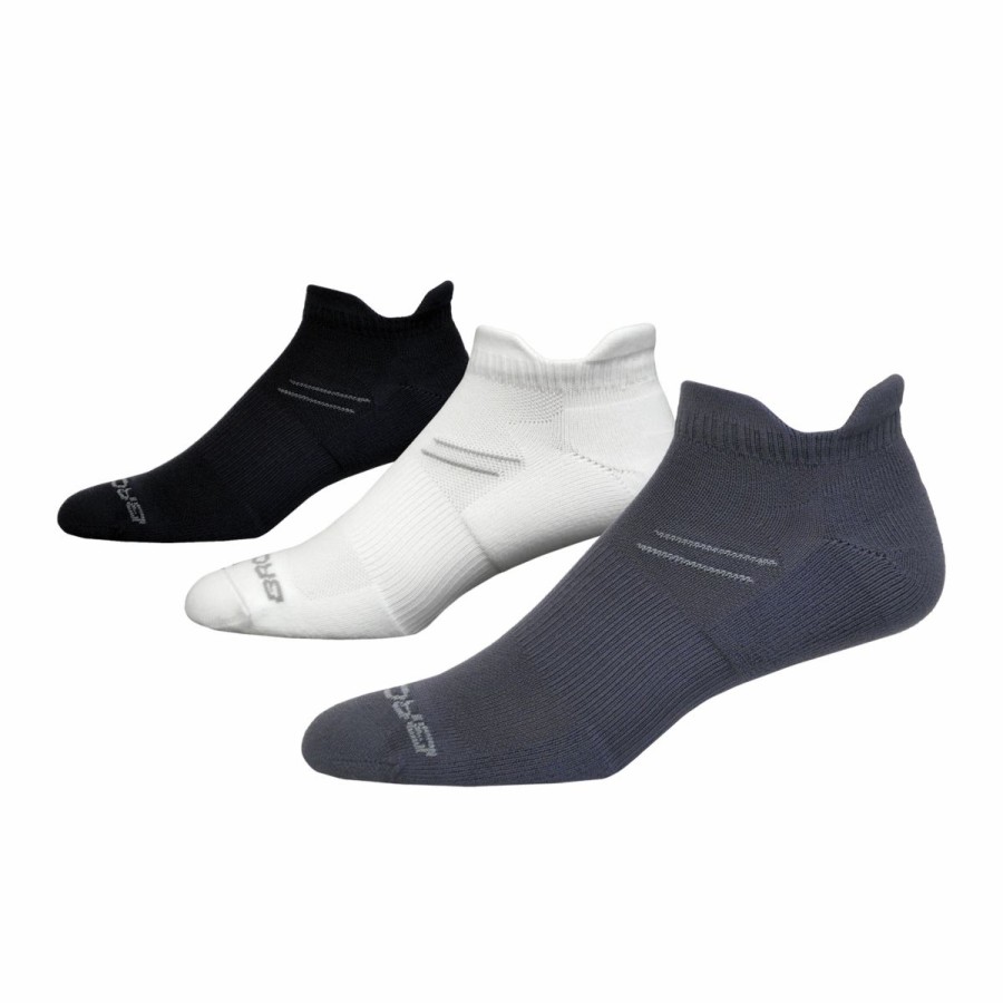 Socks * | Brooks Run-In 3-Pack Socks (006 Asphalt/White/Black)