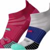 Socks * | Brooks Ghost Lite No Show Sock 2-Pack (612 Pink/Salt & Light Grey/Salt)