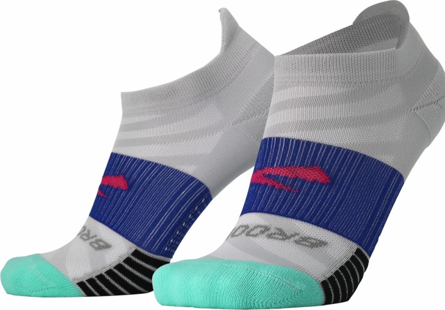 Socks * | Brooks Ghost Lite No Show Sock 2-Pack (612 Pink/Salt & Light Grey/Salt)