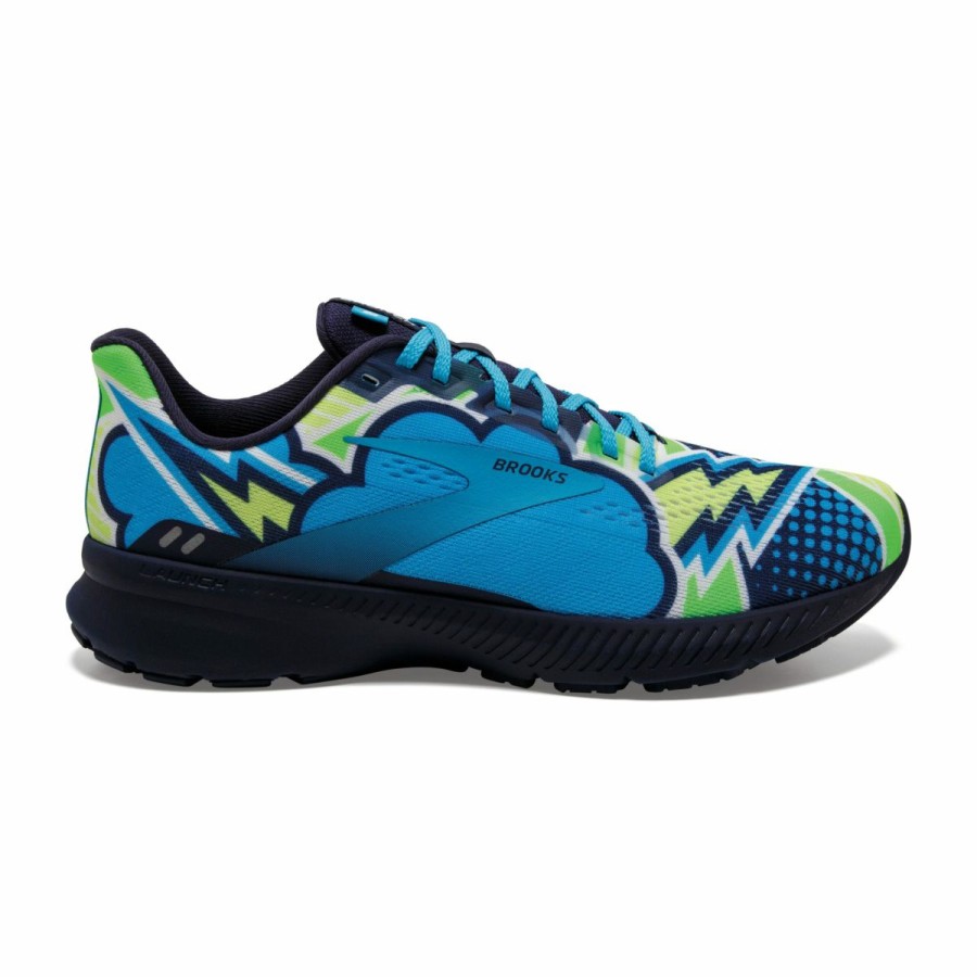 Footwear * | Brooks Men'S Launch 8 Brave Like Gabe (452 -Navy/Blue/Green)