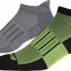 Socks * | Brooks Ghost Midweight 2-Pack (080 Asphalt/Fluoro Lime)