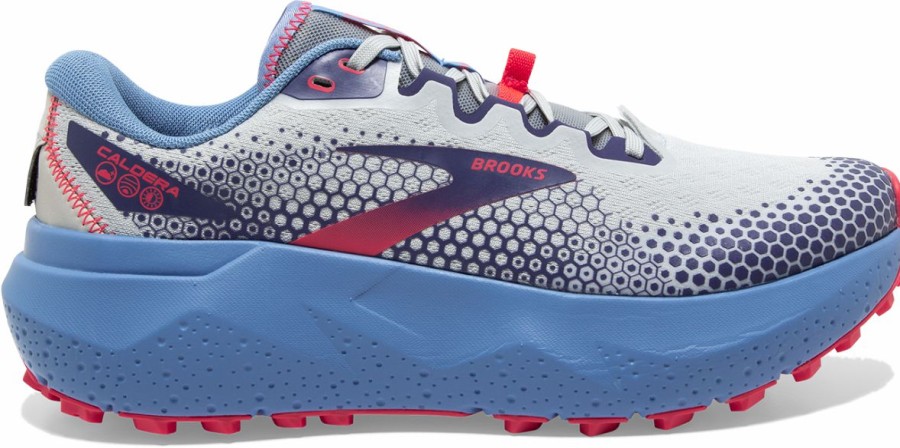 Footwear * | Brooks Women'S Caldera 6 (093 Oyster/Blissful Blue/Pink)