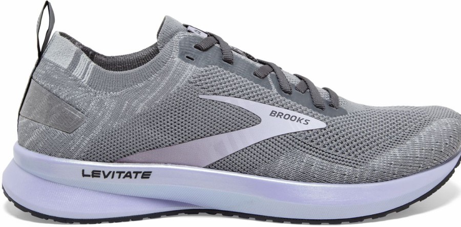 Footwear * | Brooks Women'S Levitate 4 (084 Grey/Blackened Pearl/Purple)