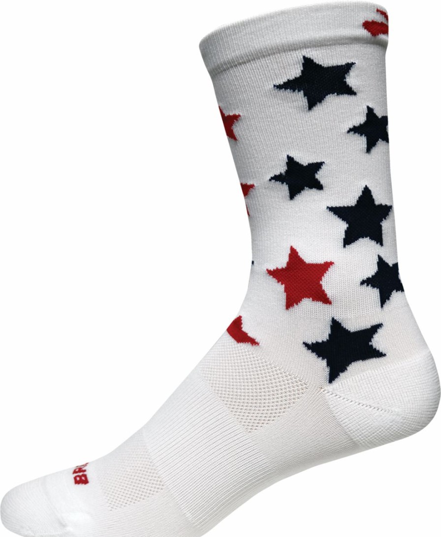 Socks * | Tempo Knit Crew Sock (108 Red & Blue Star/Brooks Run Usa)