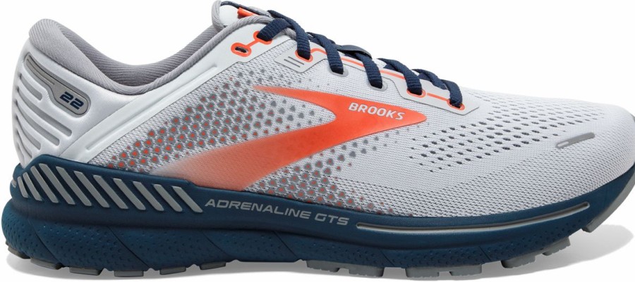 Footwear * | Brooks Men'S Adrenaline Gts 22 (004 Arctic/Red/Titan)