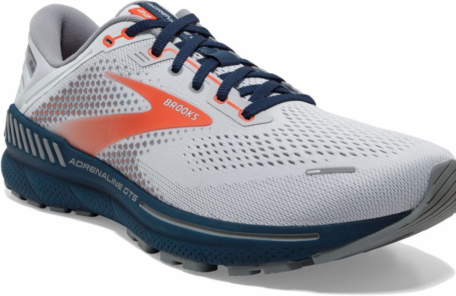 Footwear * | Brooks Men'S Adrenaline Gts 22 (004 Arctic/Red/Titan)