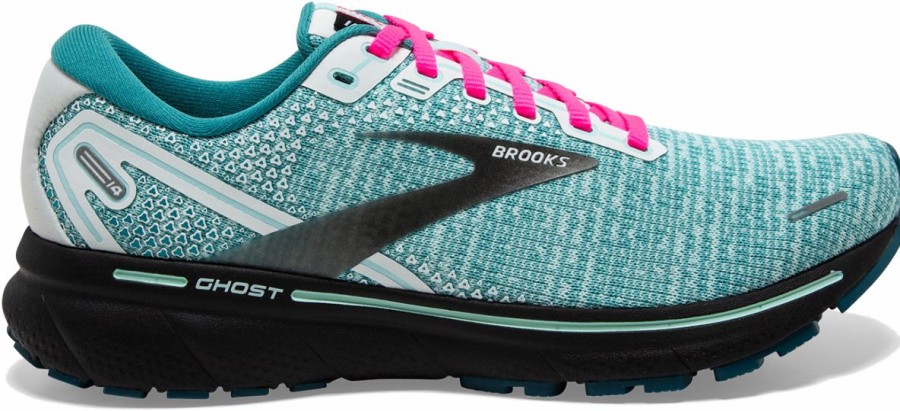 Footwear * | Brooks Women'S Ghost 14 (141 White/Black/Blue Light)