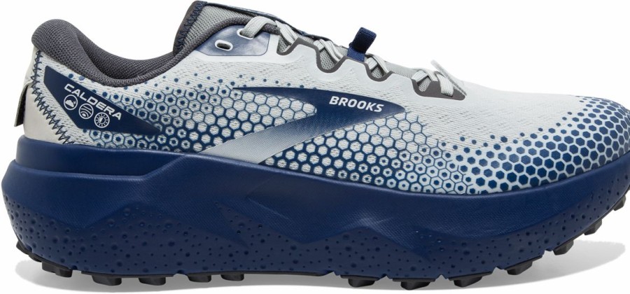 Footwear * | Brooks Men'S Caldera 6 (071 Oyster/Blue Depths/Pearl)